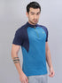 Men Colorblock Slim Fit Mock Neck T-shirt with TECHNO COOL+