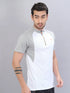 Men Colorblock Slim Fit Mock Neck T-shirt with TECHNO COOL+