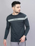 Men Colorblock Slim Fit Crew Neck T-shirt with TECHNO COOL+