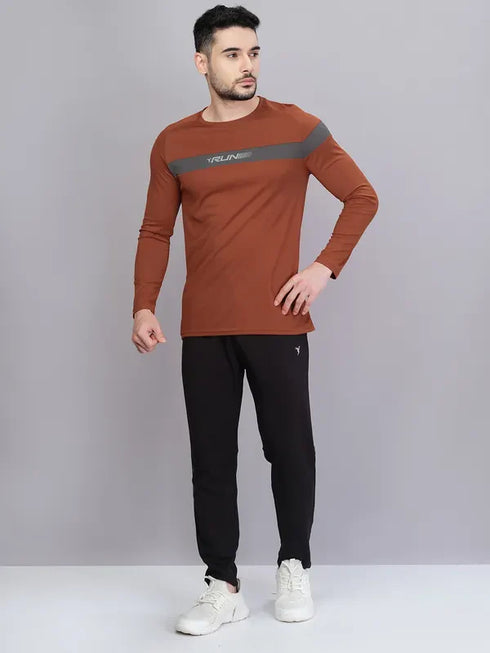 Men Colorblock Slim Fit Crew Neck T-shirt with TECHNO COOL+