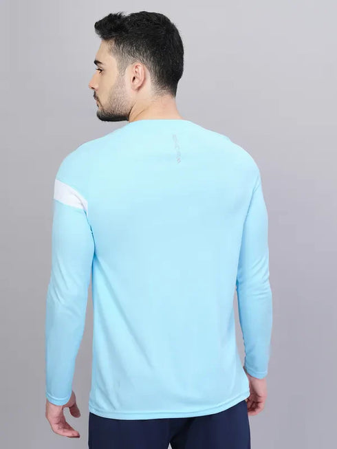 Men Colorblock Slim Fit Crew Neck T-shirt with TECHNO COOL+
