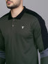 Men Colorblock Slim Fit Polo T-shirt with TECHNO COOL+