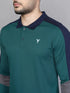 Men Colorblock Slim Fit Polo T-shirt with TECHNO COOL+