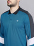 Men Colorblock Slim Fit Polo T-shirt with TECHNO COOL+