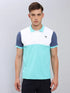 Men Colorblock Slim Fit Polo T-shirt with MATPIQ