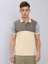 Men Colorblock Slim Fit Polo T-shirt with MATPIQ