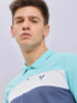 Men Colorblock Slim Fit Polo T-shirt with MATPIQ