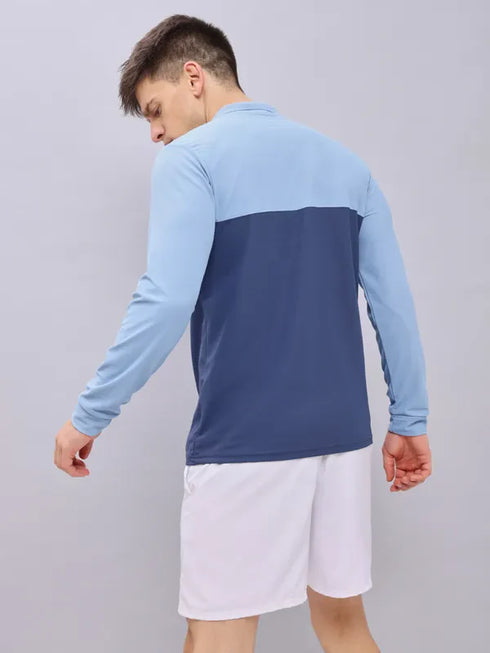 Men Colorblock Slim Fit Polo T-shirt with MATPIQ