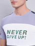 Men Colorblock Slim Fit Crew Neck T-shirt with MATPIQ