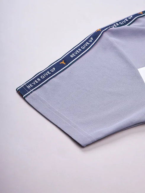 Men Colorblock Slim Fit Crew Neck T-shirt with MATPIQ