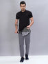 Men Self Design Slim Fit Polo T-shirt with VENTMESH