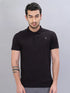 Men Self Design Slim Fit Polo T-shirt with VENTMESH