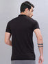 Men Self Design Slim Fit Polo T-shirt with VENTMESH