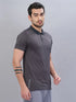 Men Self Design Slim Fit Polo T-shirt with VENTMESH