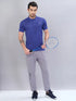 Men Self Design Slim Fit Polo T-shirt with VENTMESH