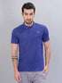 Men Self Design Slim Fit Polo T-shirt with VENTMESH