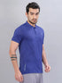 Men Self Design Slim Fit Polo T-shirt with VENTMESH