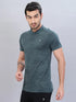 Men Self Design Slim Fit Polo T-shirt with VENTMESH