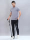 Men Self Design Slim Fit Polo T-shirt with VENTMESH