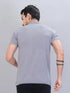 Men Self Design Slim Fit Polo T-shirt with VENTMESH