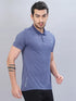 Men Self Design Slim Fit Polo T-shirt with VENTMESH