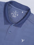 Men Self Design Slim Fit Polo T-shirt with VENTMESH