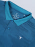 Men Self Design Slim Fit Polo T-shirt with VENTMESH