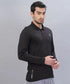 Men Self Design Slim Fit Polo T-shirt with VENTMESH