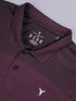 Men Self Design Slim Fit Polo T-shirt with VENTMESH