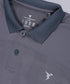 Men Self Design Slim Fit Polo T-shirt with VENTMESH