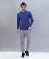 Men Self Design Slim Fit Polo T-shirt with VENTMESH