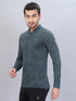 Men Self Design Slim Fit Polo T-shirt with VENTMESH
