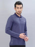Men Self Design Slim Fit Polo T-shirt with VENTMESH