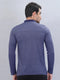 Men Self Design Slim Fit Polo T-shirt with VENTMESH