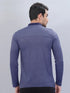 Men Self Design Slim Fit Polo T-shirt with VENTMESH