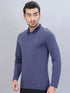 Men Self Design Slim Fit Polo T-shirt with VENTMESH