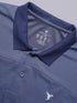 Men Self Design Slim Fit Polo T-shirt with VENTMESH