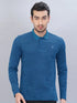 Men Self Design Slim Fit Polo T-shirt with VENTMESH