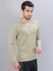 Men Melange Slim Fit Crew Neck T-shirt with DOUBLE COOL