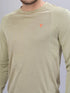 Men Melange Slim Fit Crew Neck T-shirt with DOUBLE COOL