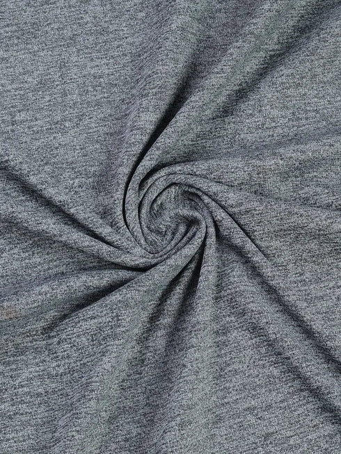 Men Melange Slim Fit Crew Neck T-shirt with DOUBLE COOL