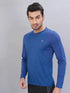 Men Melange Slim Fit Crew Neck T-shirt with DOUBLE COOL