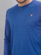 Men Melange Slim Fit Crew Neck T-shirt with DOUBLE COOL