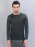 Men Melange Slim Fit Crew Neck T-shirt with DOUBLE COOL
