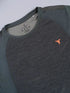 Men Melange Slim Fit Crew Neck T-shirt with DOUBLE COOL