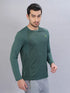 Men Melange Slim Fit Crew Neck T-shirt with DOUBLE COOL