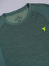 Men Melange Slim Fit Crew Neck T-shirt with DOUBLE COOL