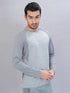 Men Melange Slim Fit Crew Neck T-shirt with DOUBLE COOL