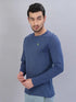 Men Melange Slim Fit Crew Neck T-shirt with DOUBLE COOL
