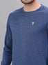 Men Melange Slim Fit Crew Neck T-shirt with DOUBLE COOL